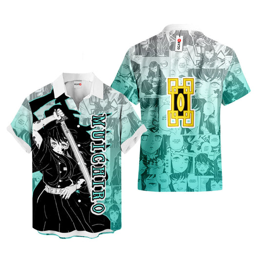 Muichiro Tokito Hawaiian Shirt Manga Style
