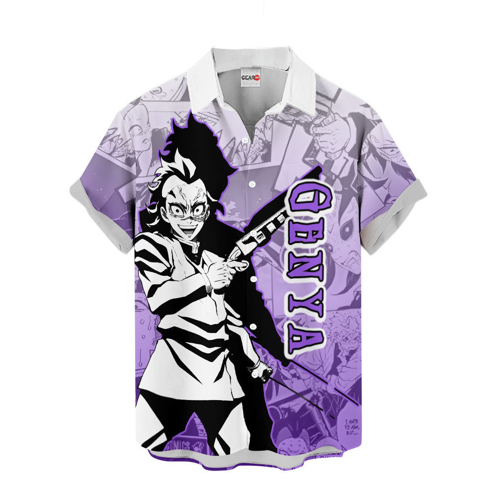 Genya Shinazugawa Hawaiian Shirt Manga Style