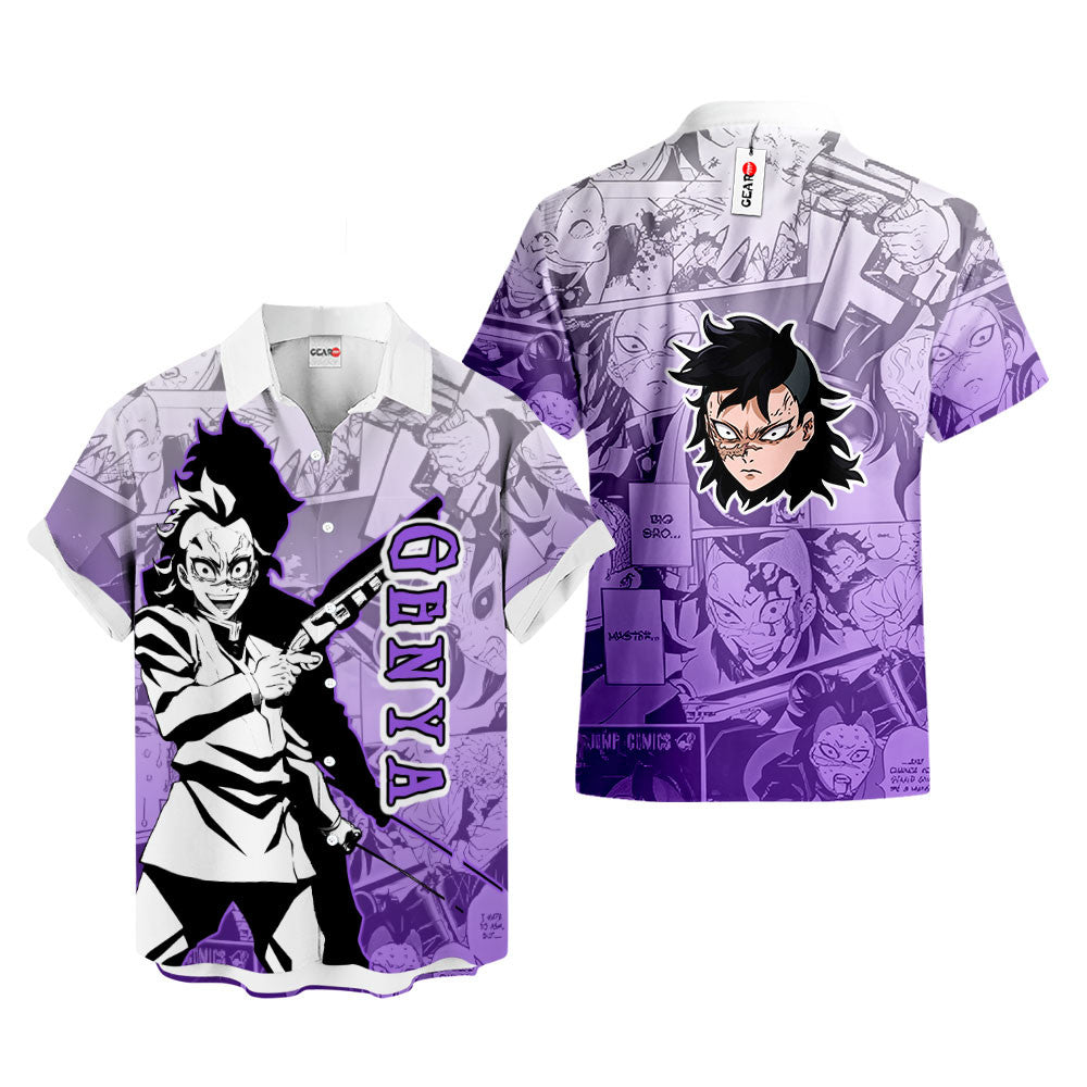 Genya Shinazugawa Hawaiian Shirt Manga Style