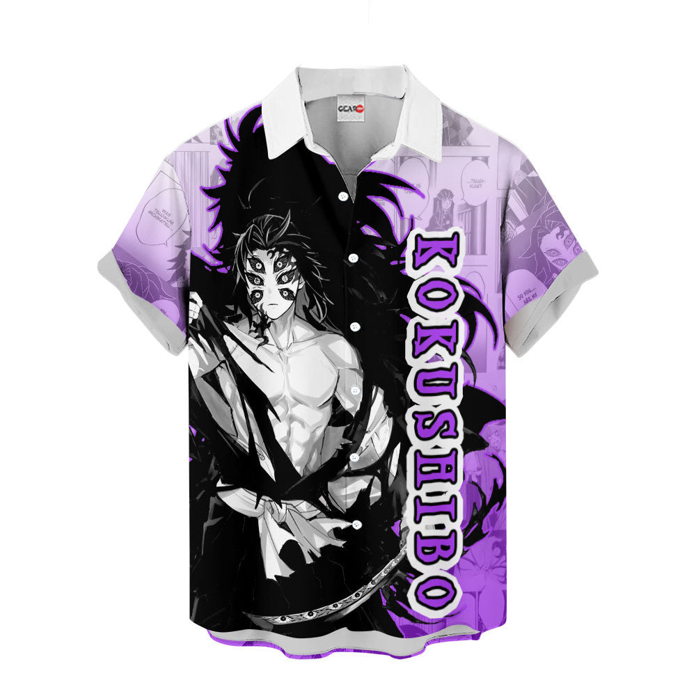 Kokushibo Hawaiian Shirt Manga Style