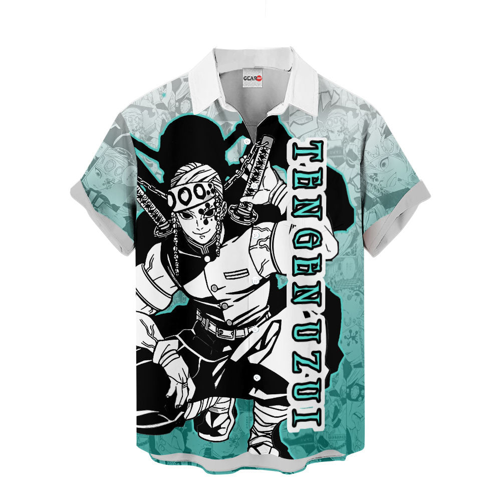 Tengen Uzui Hawaiian Shirt Manga Style