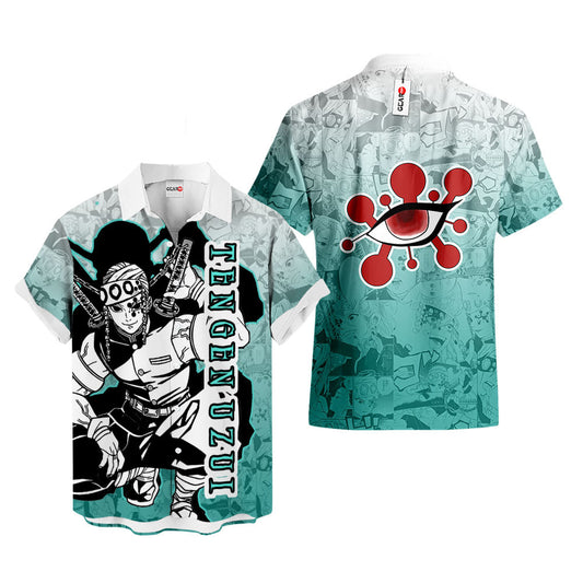 Tengen Uzui Hawaiian Shirt Manga Style