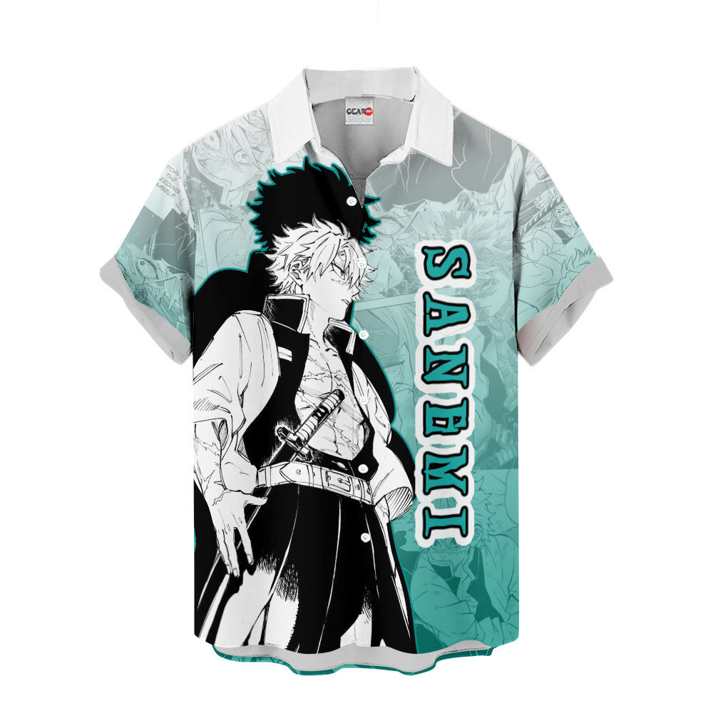 Sanemi Shinazugawa Hawaiian Shirt Manga Style