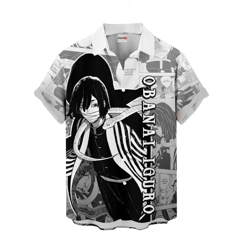 Obanai Iguro Hawaiian Shirt Manga Style