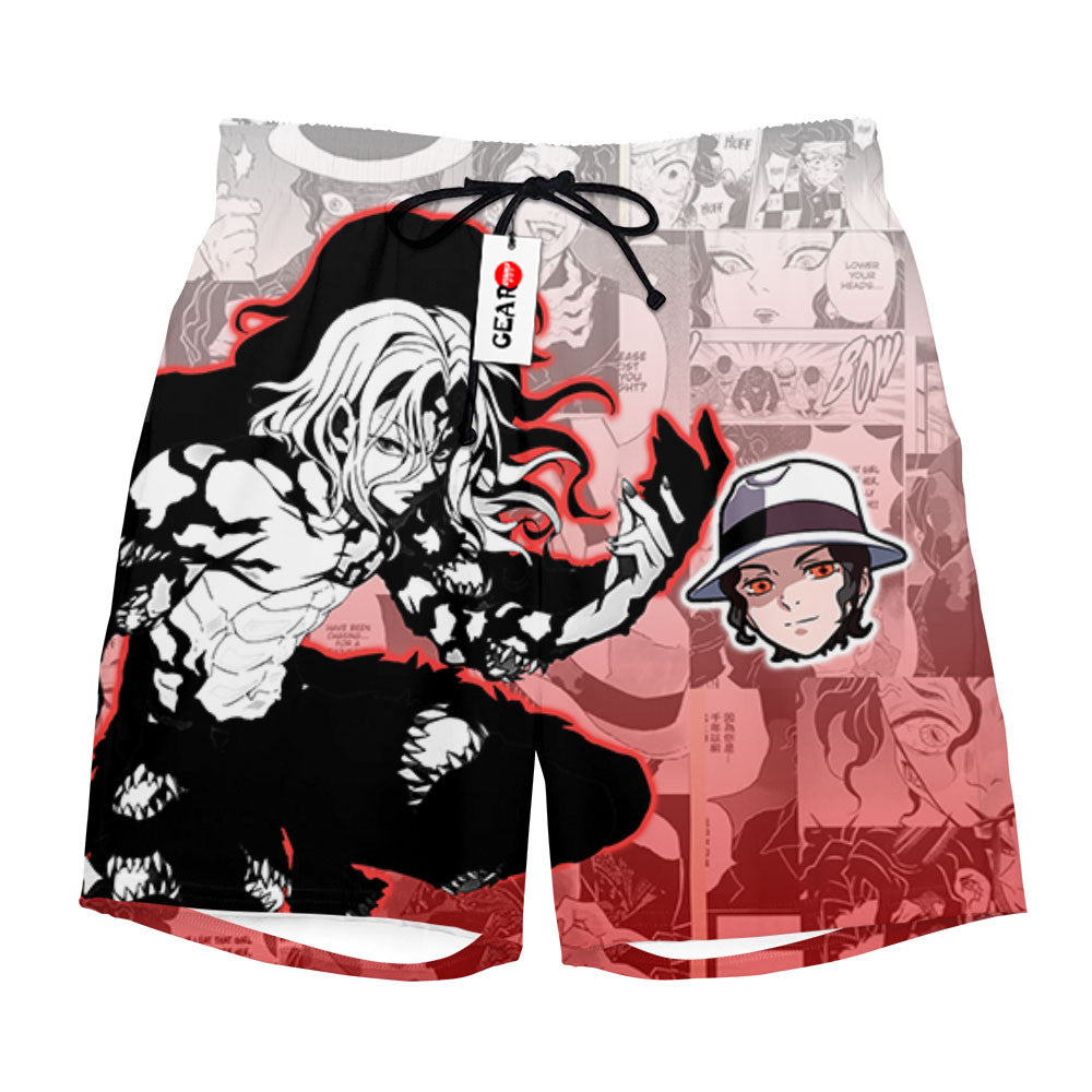 Muzan Kibutsuji Beach Shorts Manga Edition