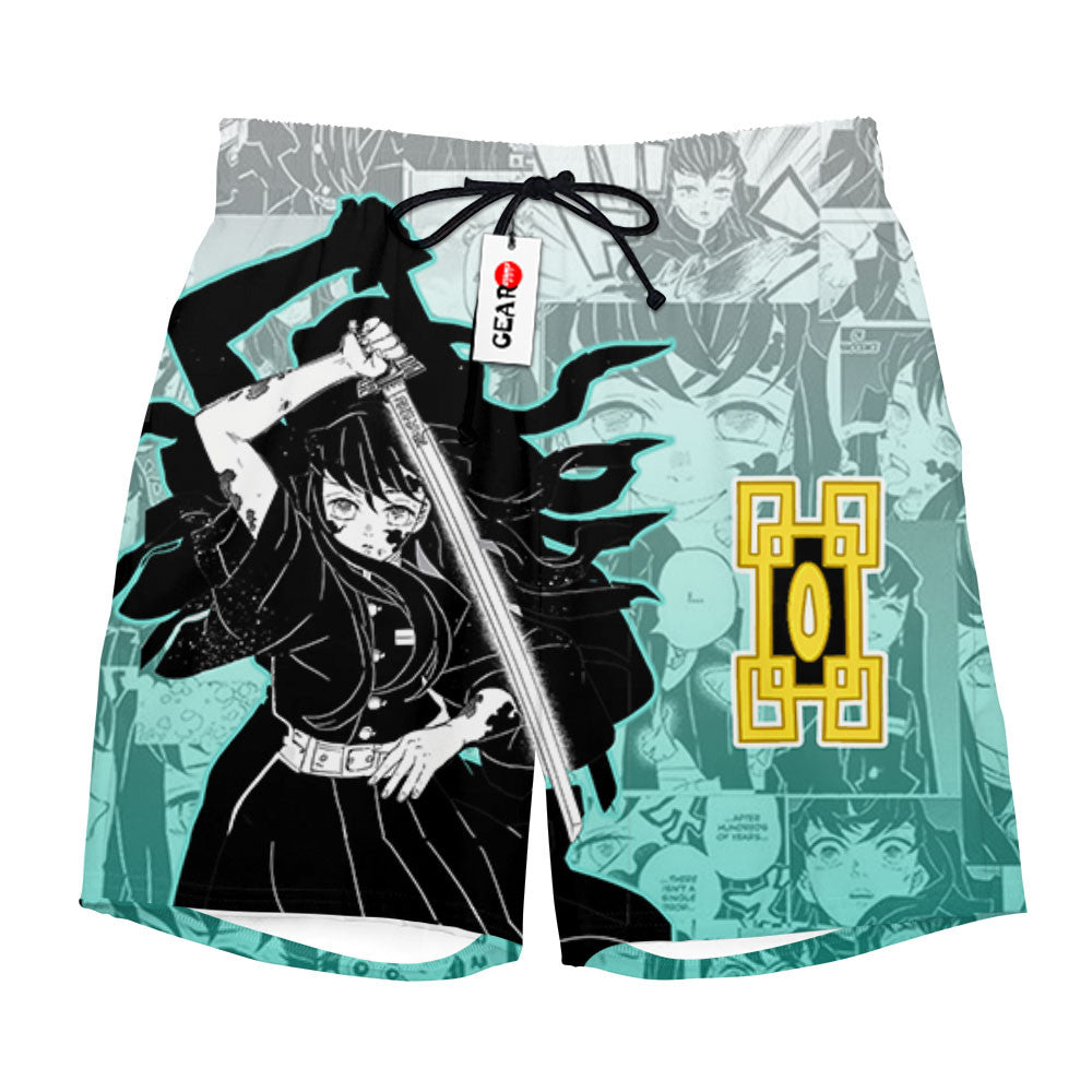 Muichiro Tokito Beach Shorts Manga Edition