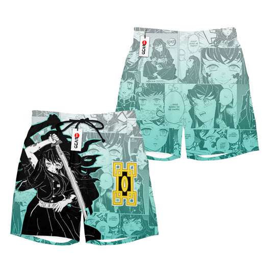Muichiro Tokito Beach Shorts Manga Edition