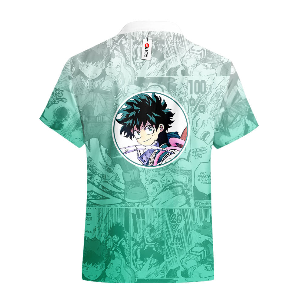 Deku Hawaiian Shirt Manga Style
