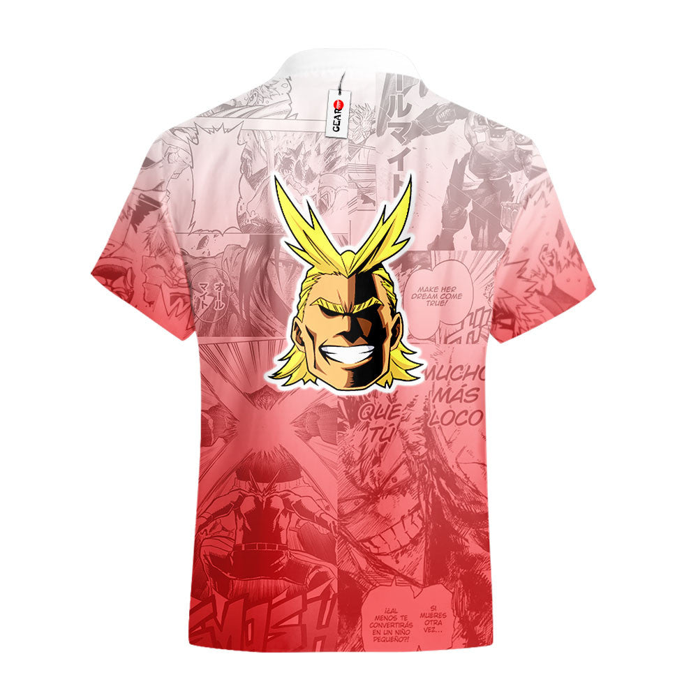 All Might Hawaiian Shirt Manga Style