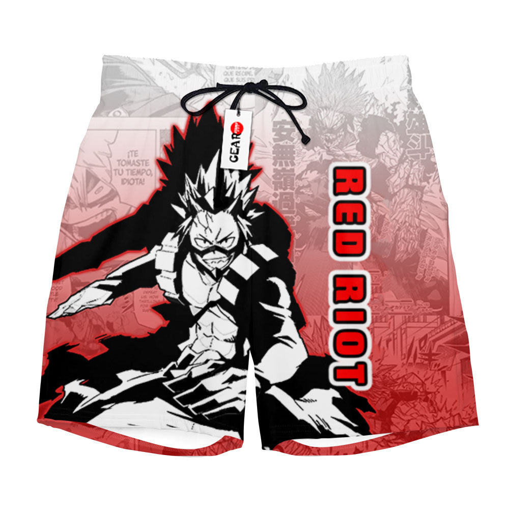 Red Riot Beach Shorts Manga Edition