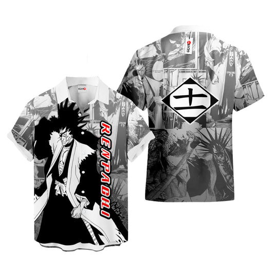 Kenpachi Zaraki Hawaiian Shirt Manga Style