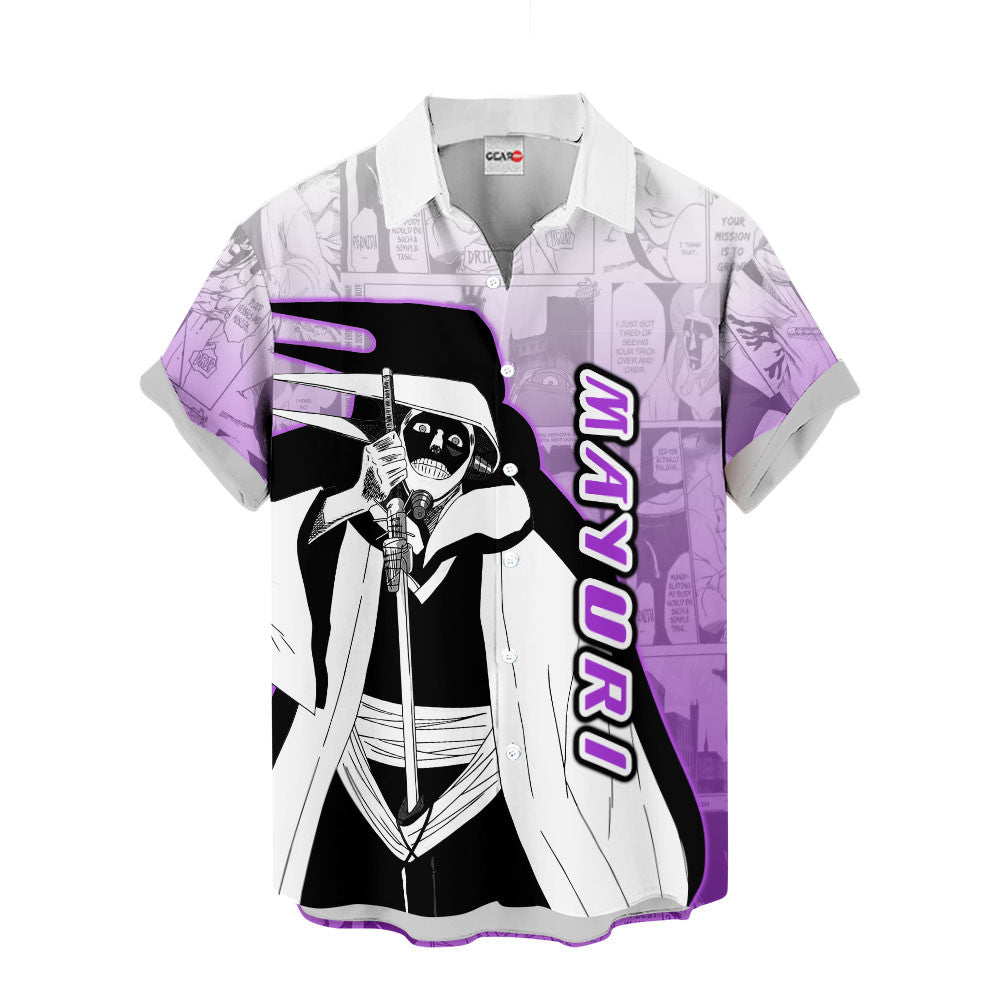 Mayuri Kurotsuchi Hawaiian Shirt Manga Style