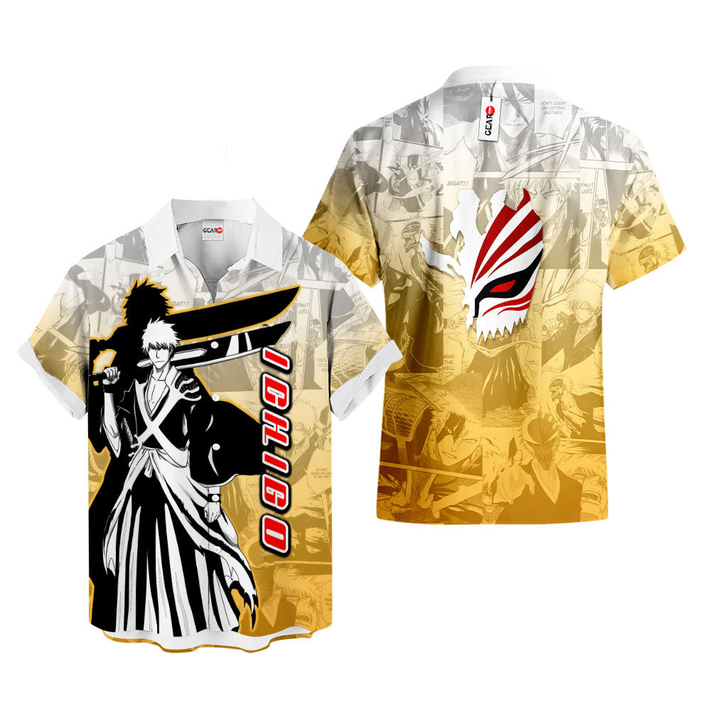 Ichigo Kurosaki Hawaiian Shirt Manga Style