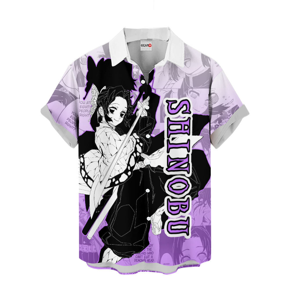 Shinobu Kocho Hawaiian Shirt Manga Style