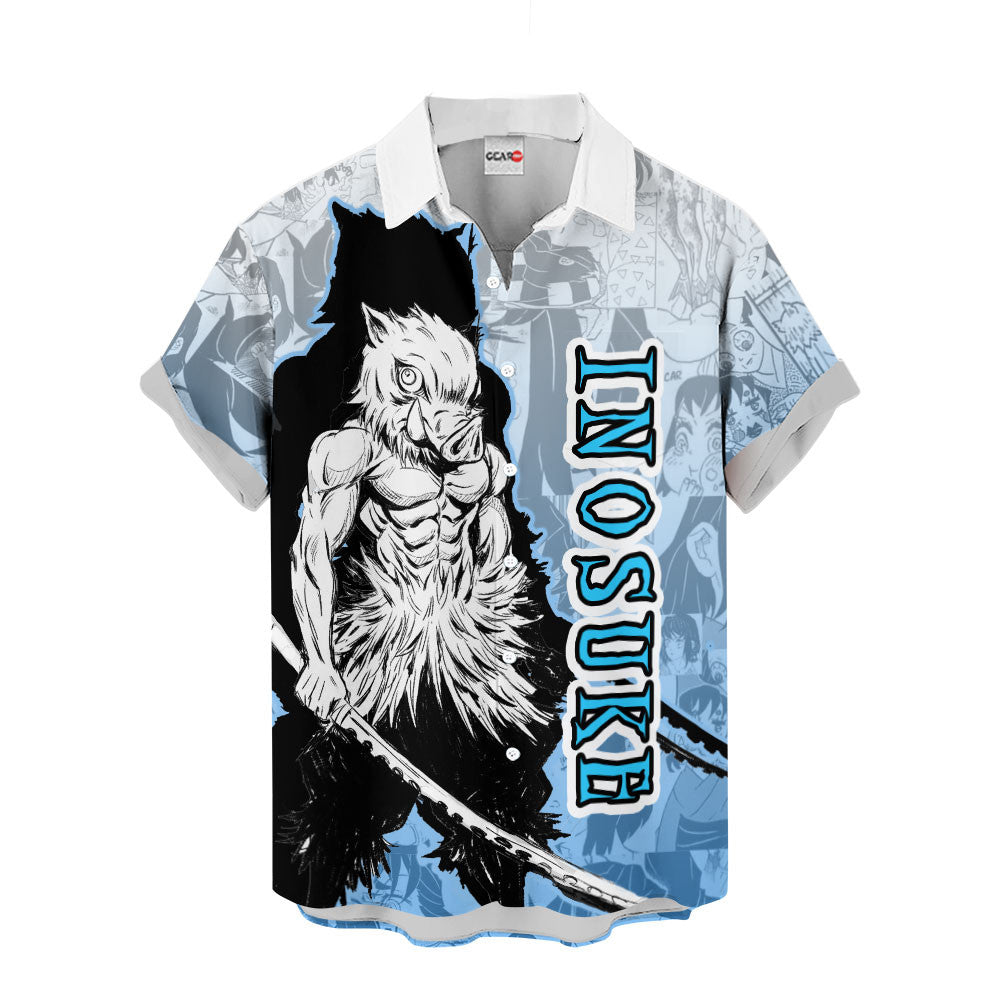 Inosuke Hawaiian Shirt Manga Style
