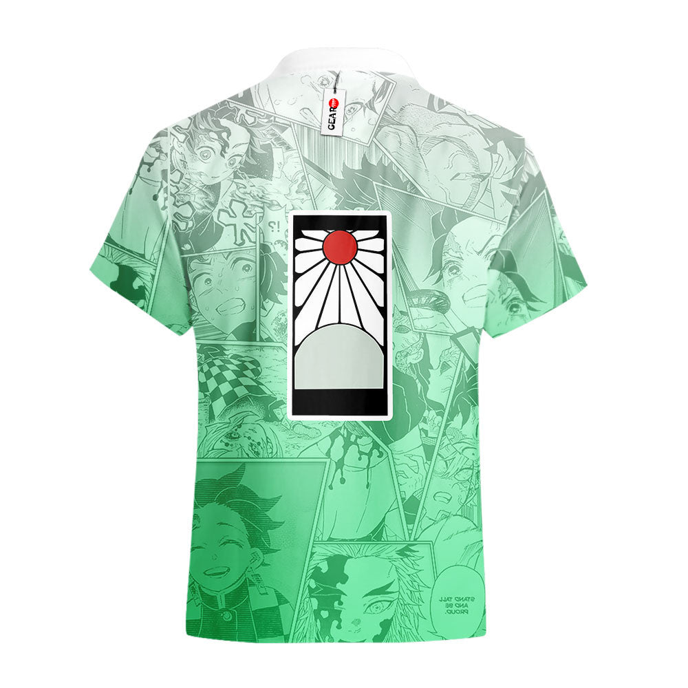 Tanjiro Hawaiian Shirt Manga Style
