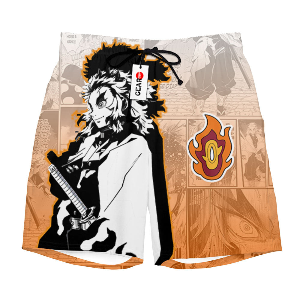 Kyojuro Rengoku Beach Shorts Manga Edition