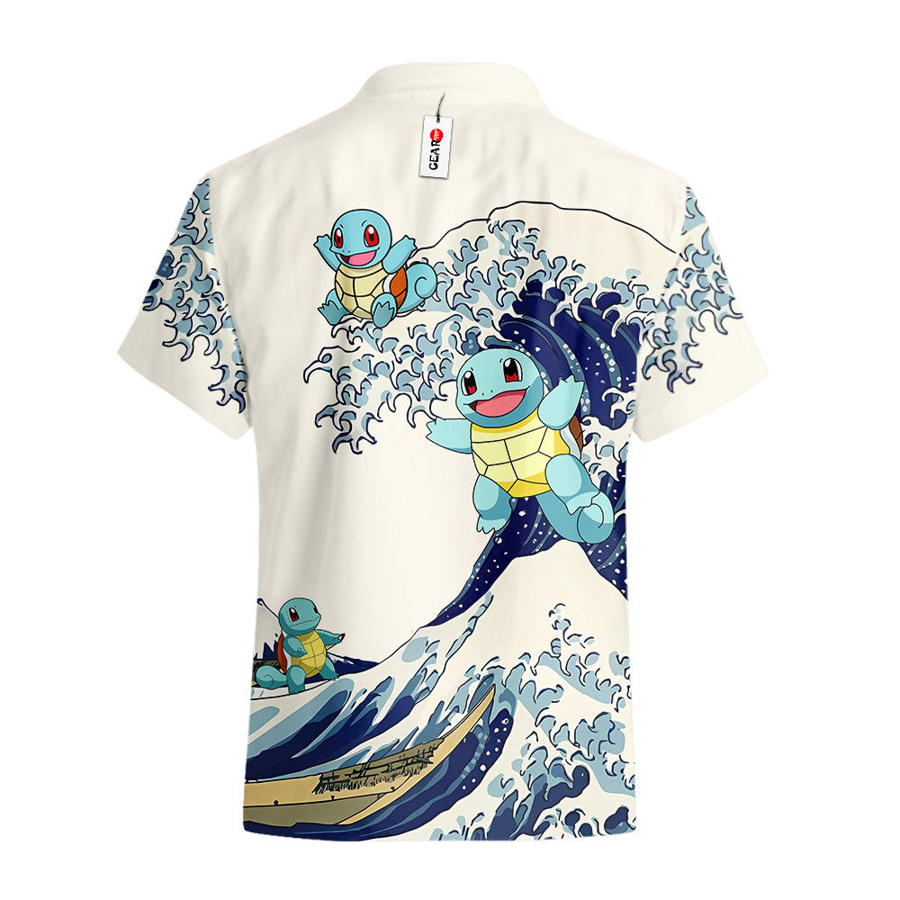 Squirtle Hawaiian Shirt - Great Wave Style