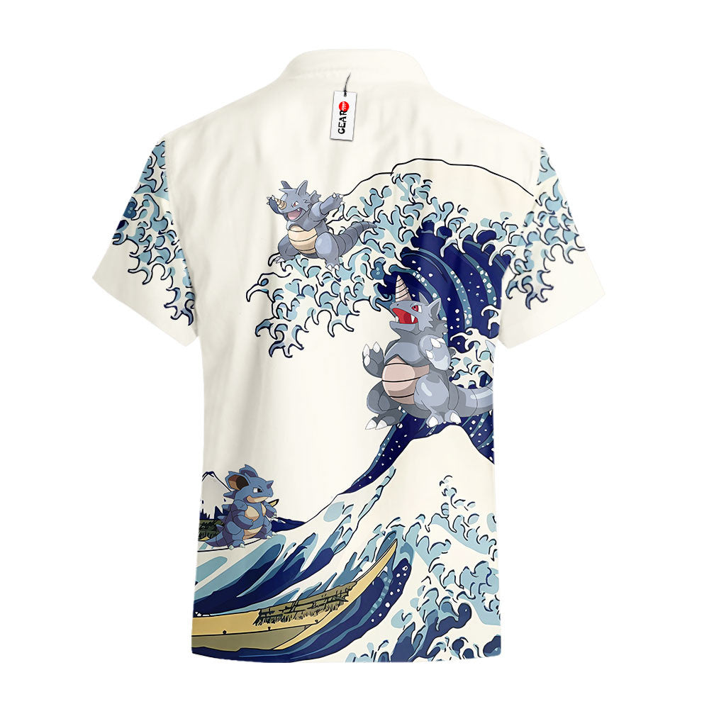 Rhydon Hawaiian Shirt - Great Wave Style