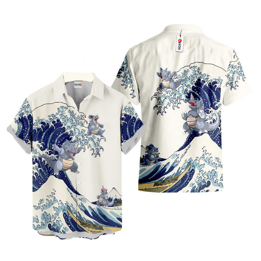 Rhydon Hawaiian Shirt - Great Wave Style