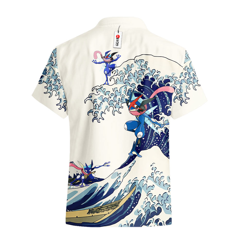 Greninja Hawaiian Shirt - Great Wave Style