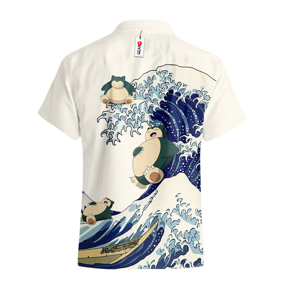 Snorlax Kanagawa Great Wave Hawaiian Shirt
