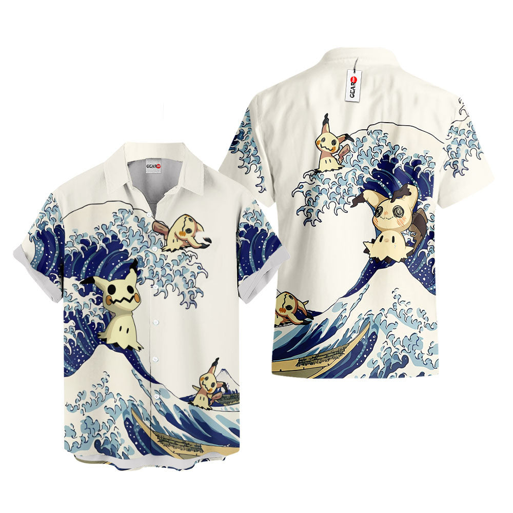 Mimikyu Hawaiian Shirt - Great Wave Style