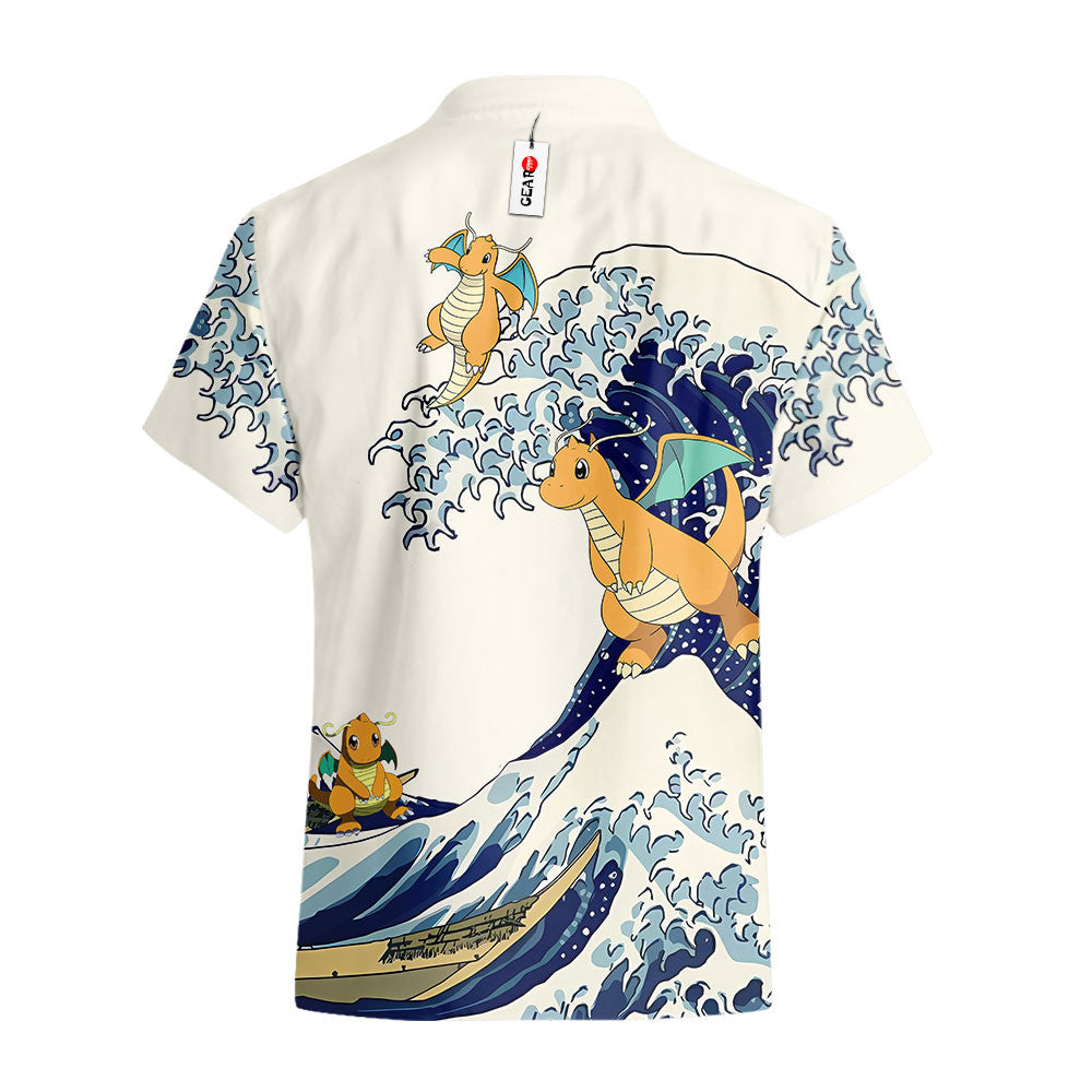 Dragonite Hawaiian Shirt - Great Wave Style