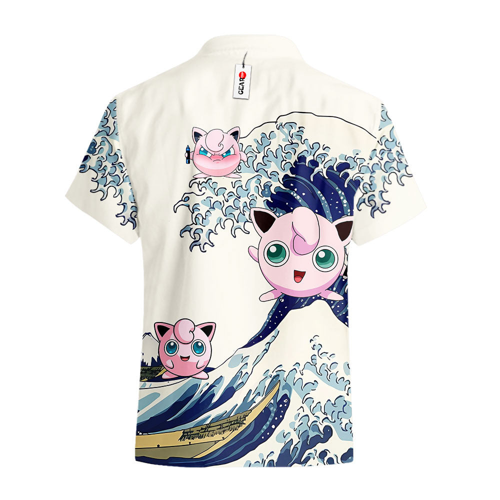 Jigglypuff Hawaiian Shirt - Great Wave Style