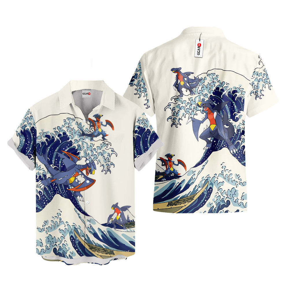 Garchomp Hawaiian Shirt - Great Wave Style