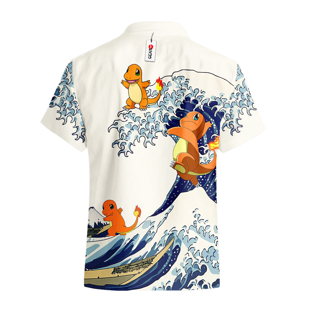 Charmander Hawaiian Shirt - Great Wave Style