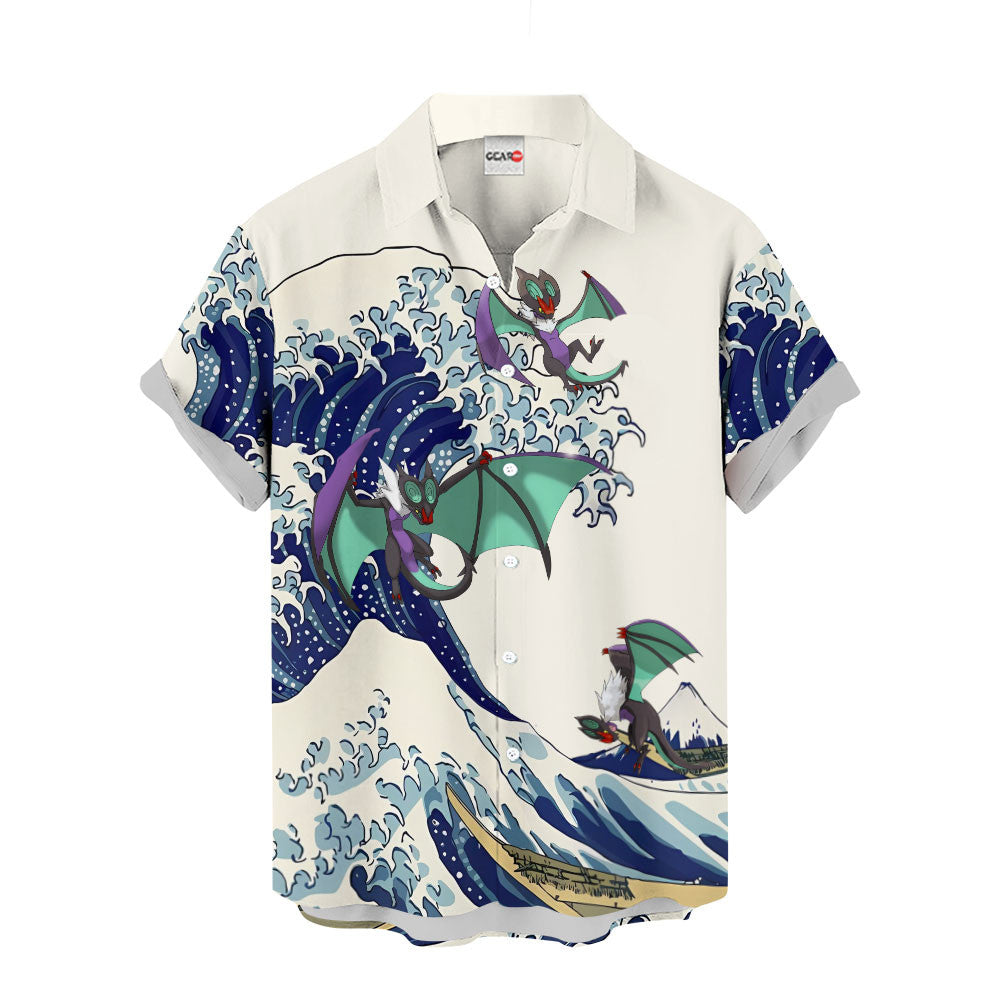 Noivern Hawaiian Shirt - Great Wave Style