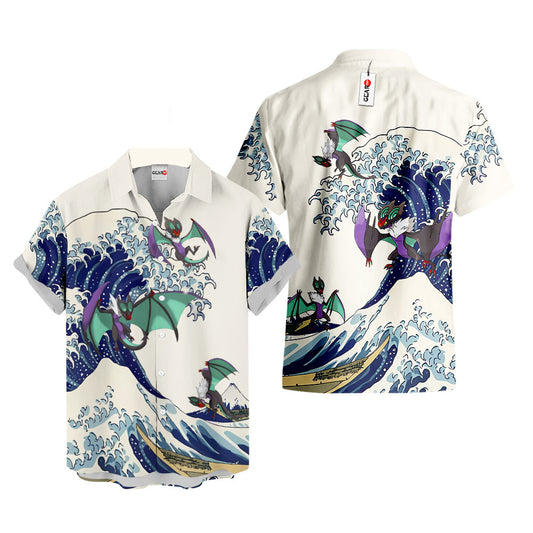 Noivern Hawaiian Shirt - Great Wave Style