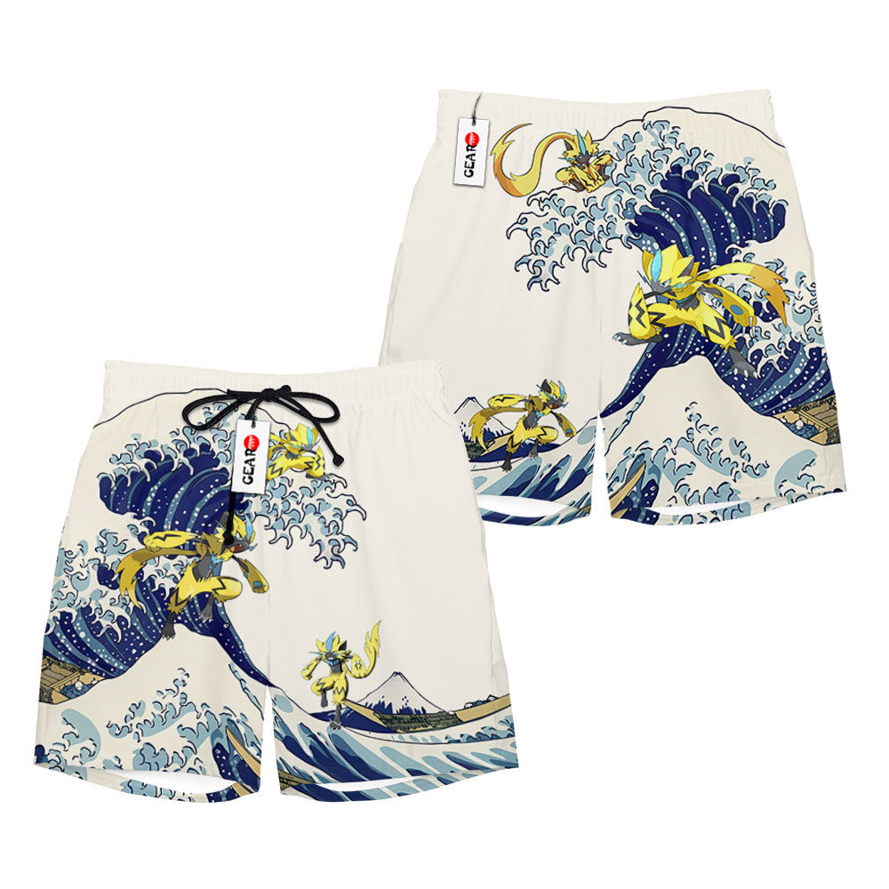 Zeraora Beach Shorts - Great Wave Edition