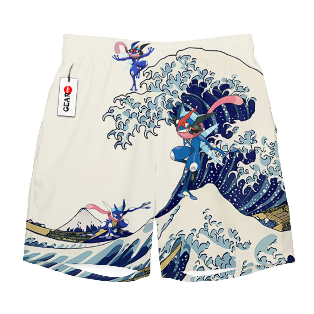 Greninja Beach Shorts - Great Wave Edition