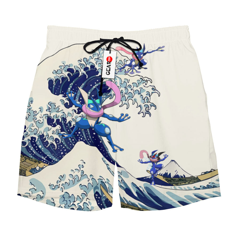 Greninja Beach Shorts - Great Wave Edition