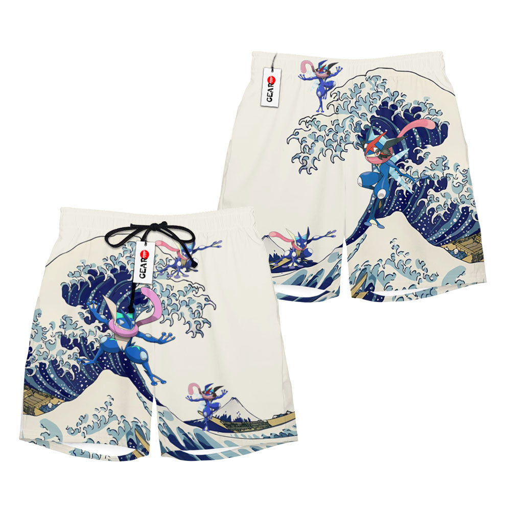 Greninja Beach Shorts - Great Wave Edition