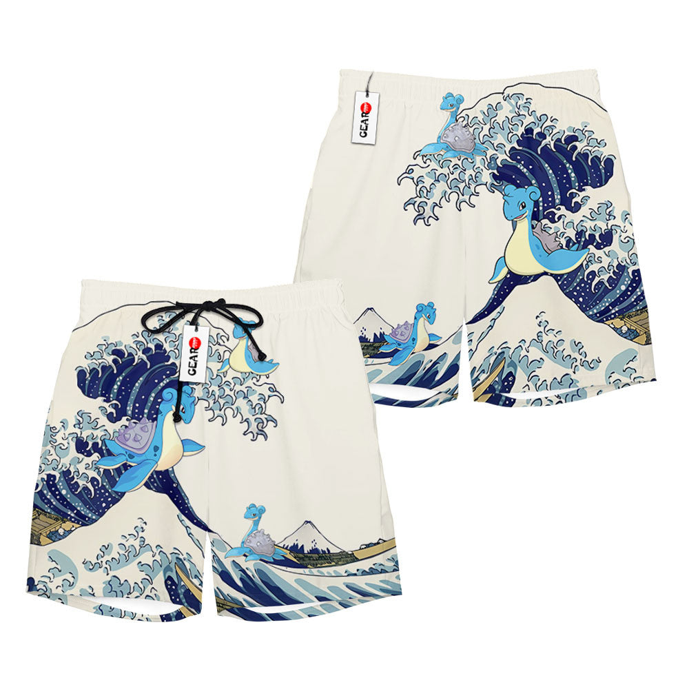 Lapras Beach Shorts - Great Wave Edition