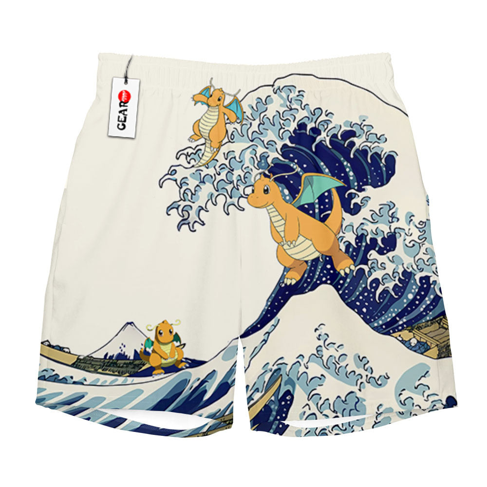 Dragonite Beach Shorts - Great Wave Edition