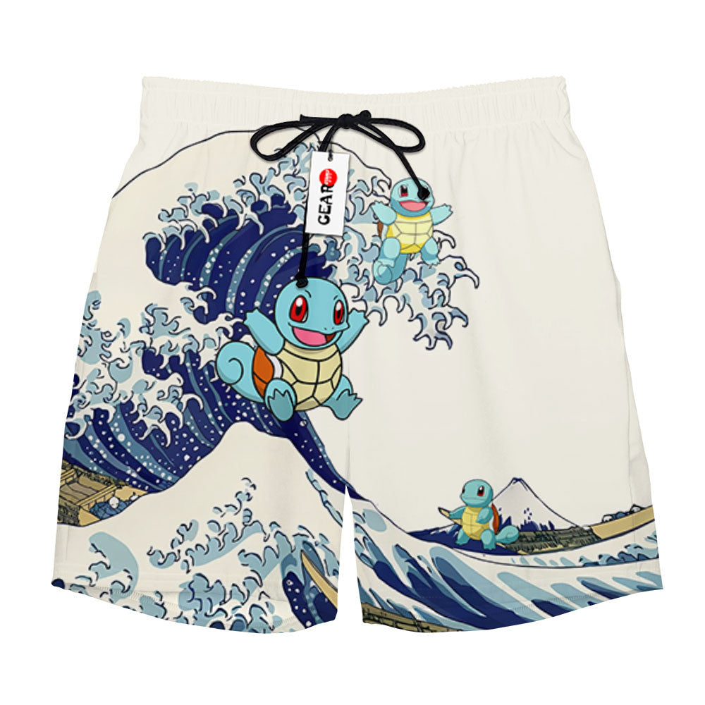 Squirtle Beach Shorts - Great Wave Edition