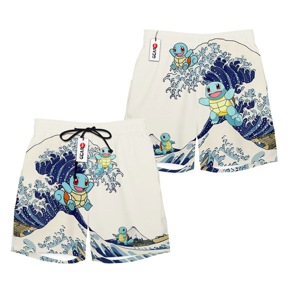 Squirtle Beach Shorts - Great Wave Edition