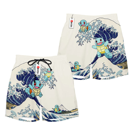 Squirtle Beach Shorts - Great Wave Edition