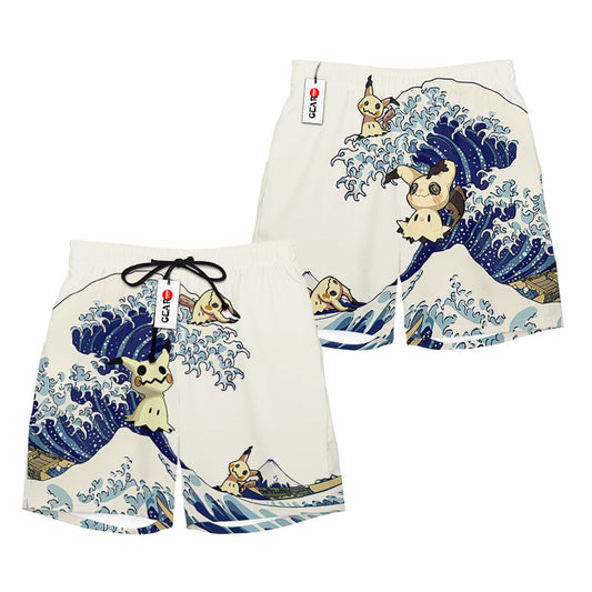 Mimikyu Beach Shorts - Great Wave Edition