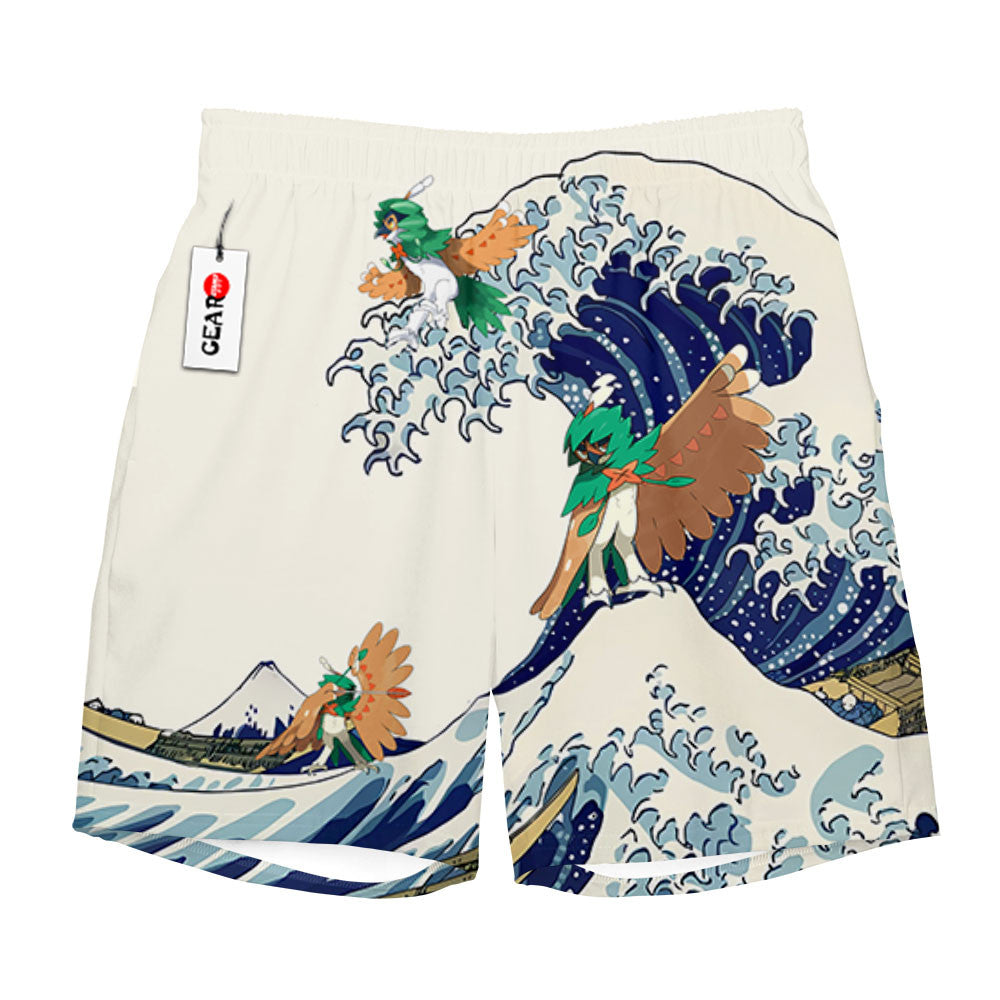Decidueye Beach Shorts - Great Wave Edition