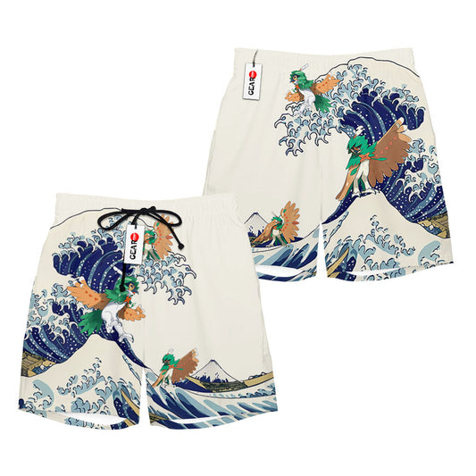 Decidueye Beach Shorts - Great Wave Edition