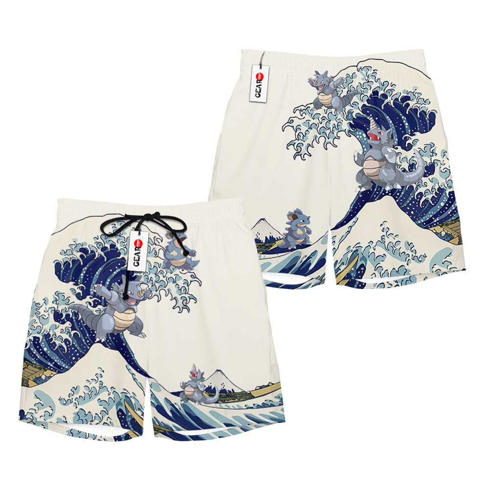 Rhydon Beach Shorts - Great Wave Edition