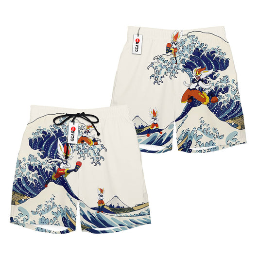 Cinderace Beach Shorts - Great Wave Edition