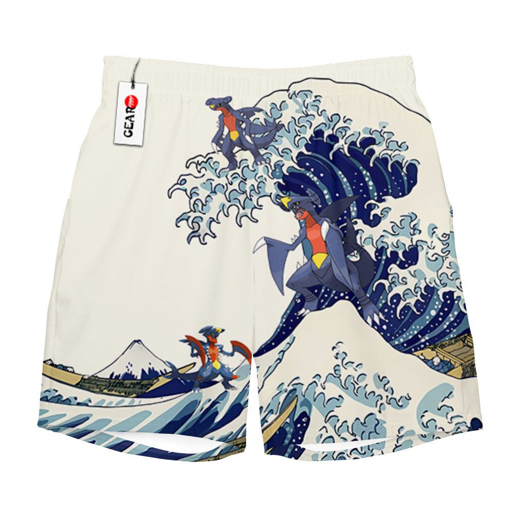 Garchomp Beach Shorts - Great Wave Edition