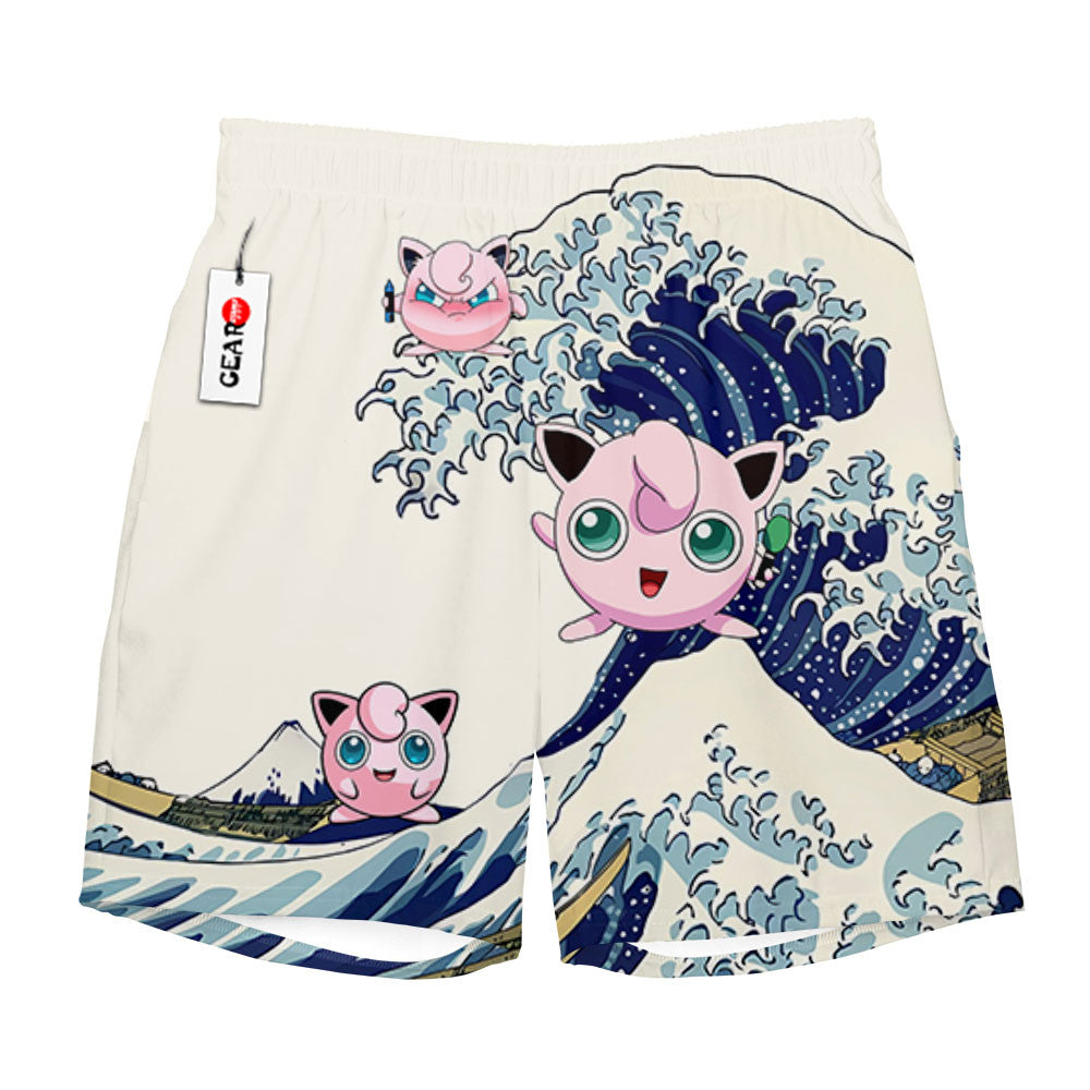 Jigglypuff Beach Shorts - Great Wave Edition
