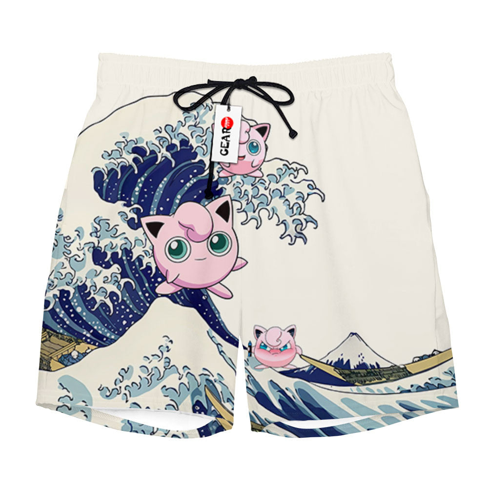 Jigglypuff Beach Shorts - Great Wave Edition